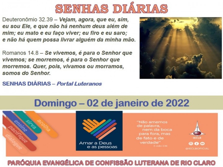 Senhas do dia - 02.01.2022