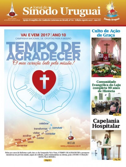 Jornal do Sínodo Uruguai - Ano 15 - nº 60 - Agosto 2017