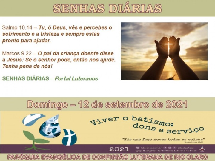 Senhas do dia - 12.09.2021