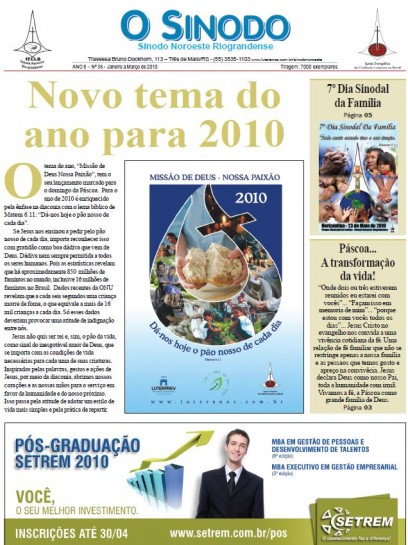 Jornal O Sínodo - Nº. 36 - Janeiro - Março 2010