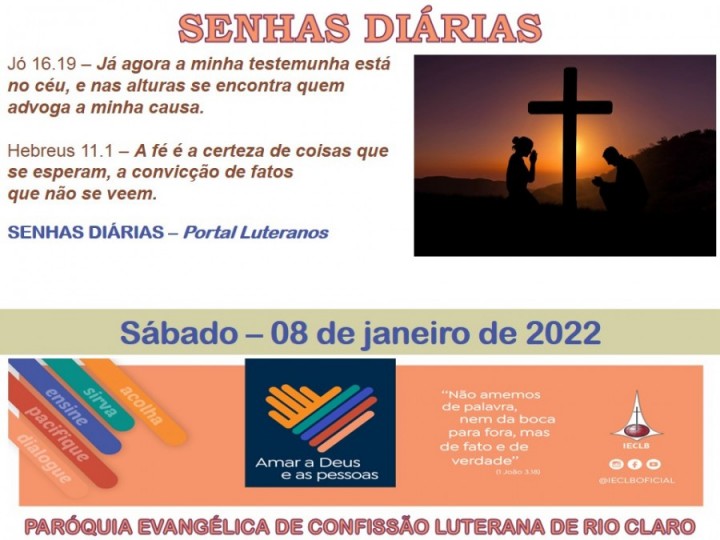 Senhas do dia - 08.01.2022