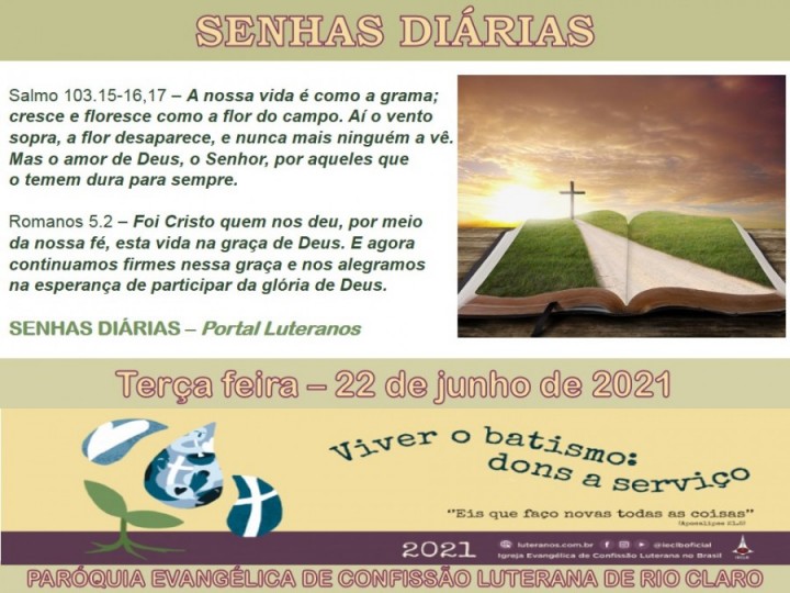 Senhas do dia - 22.06.2021