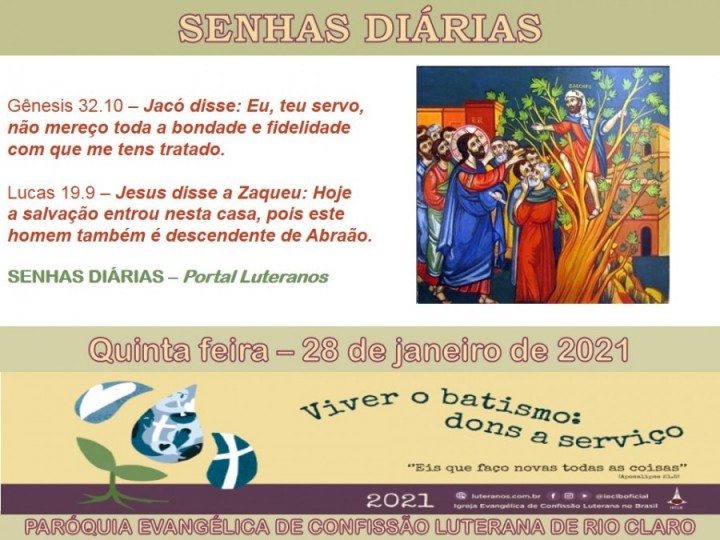 Senhas do dia - 28.01.2021