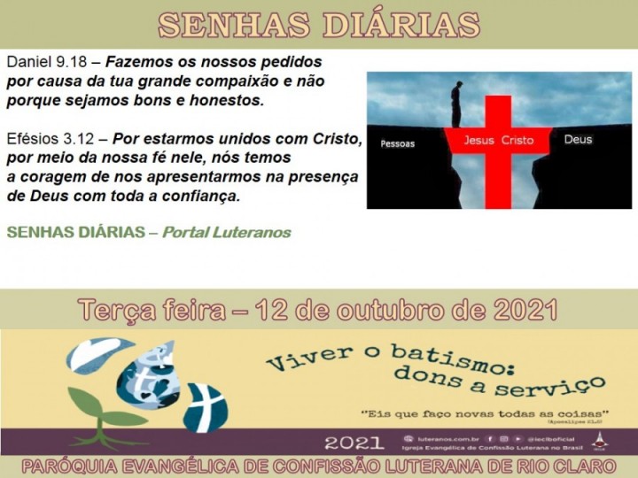 Senhas do dia - 12.10.2021