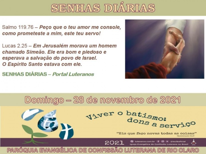 Senhas do dia - 28.11.2021