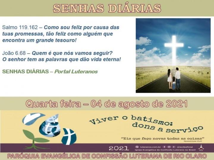 Senhas do dia - 04.08.2021