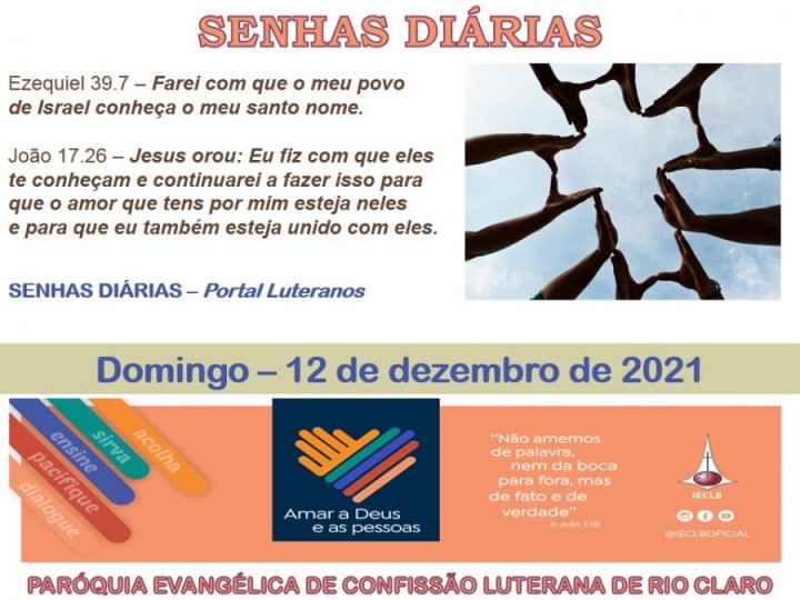 Senhas do dia - 12.12.2021