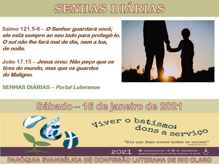 Senhas do dia - 16.01.2021