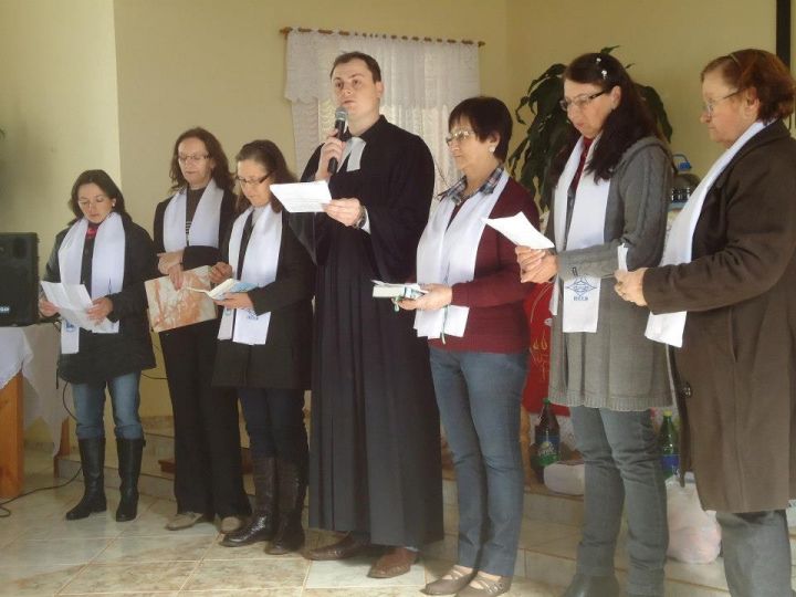 Equipe de Liturgia no Culto festivo Cachoeira Alta