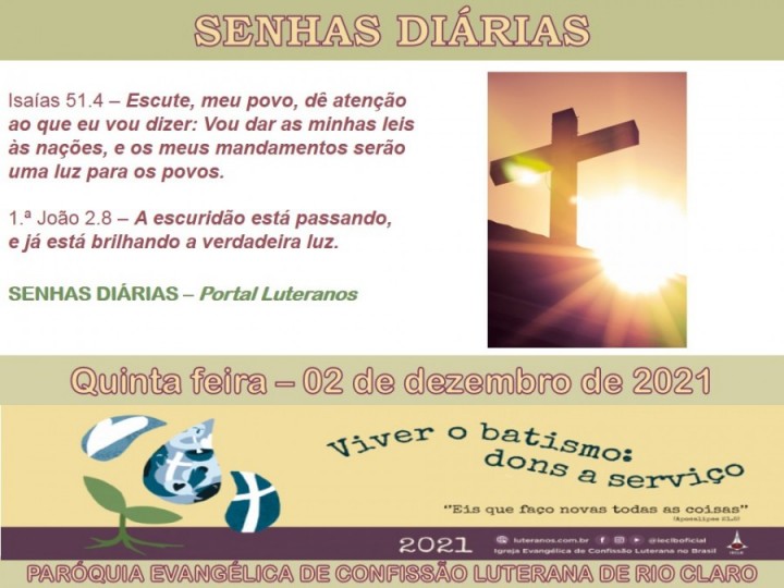 Senhas do dia - 02.12.2021