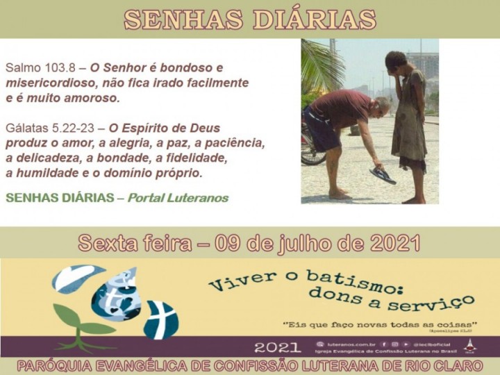 Senhas do dia - 09.07.2021