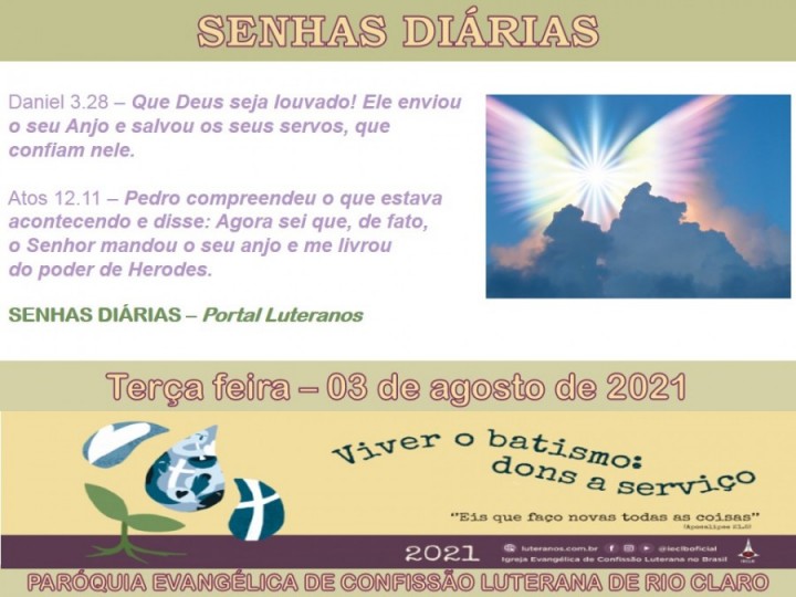 Senhas do dia - 03.08.2021