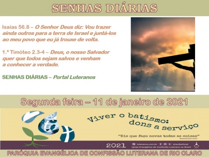 Senhas do dia - 11.01.2021