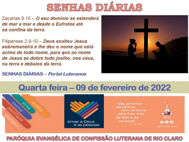 Senhas do dia - 09.02.2022