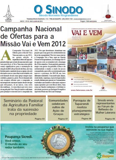 Jornal O Sínodo - Nº. 45 - Abril - Junho 2012