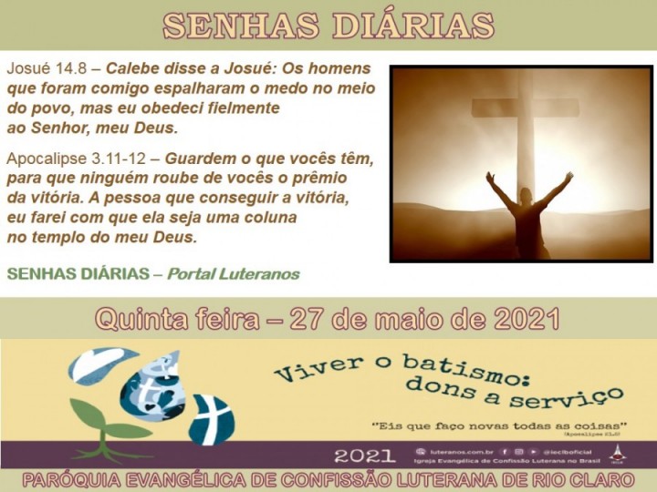 Senhas do dia - 27.05.2021