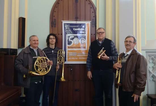 Grupo de Metais participação de Culto na Comunidade Ascensão - Novo Hamburgo/RS