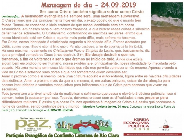 Mensagem do dia - 24.09.2019