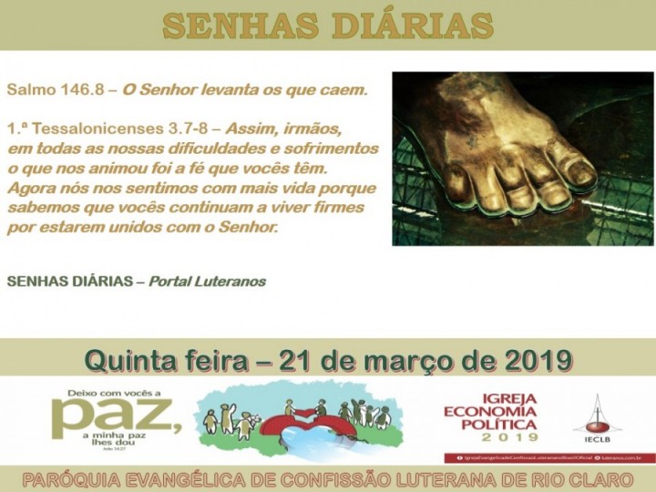 Senhas do dia - 21.03.2019