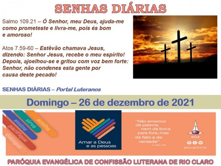 Senhas do dia - 26.12.2021