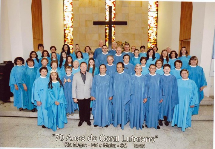 Foto oficial do grupo atual do Coral Luterano