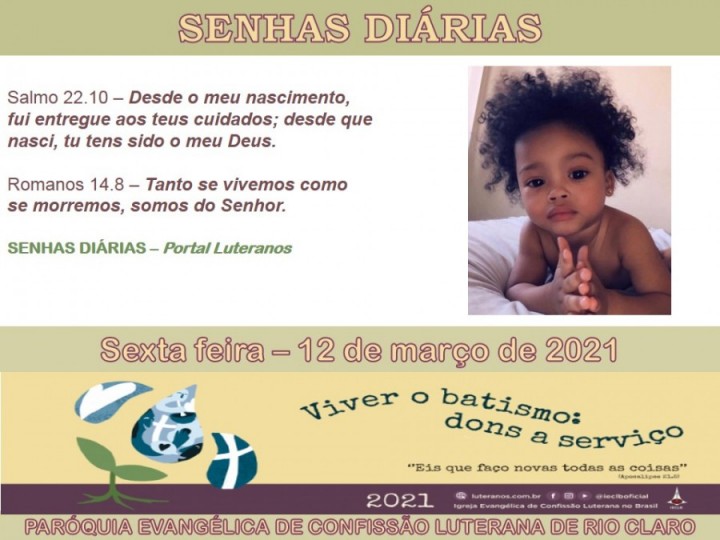 Senhas do dia - 12.03.2021