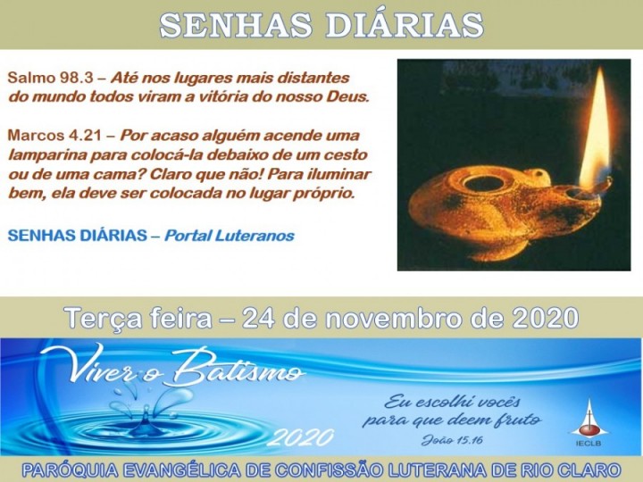 Senhas do dia - 24.11.2020