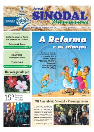 Jornal Sinodal Paranapanema - Ano 12 - Nº.  66 - Setembro e Outubro 2012