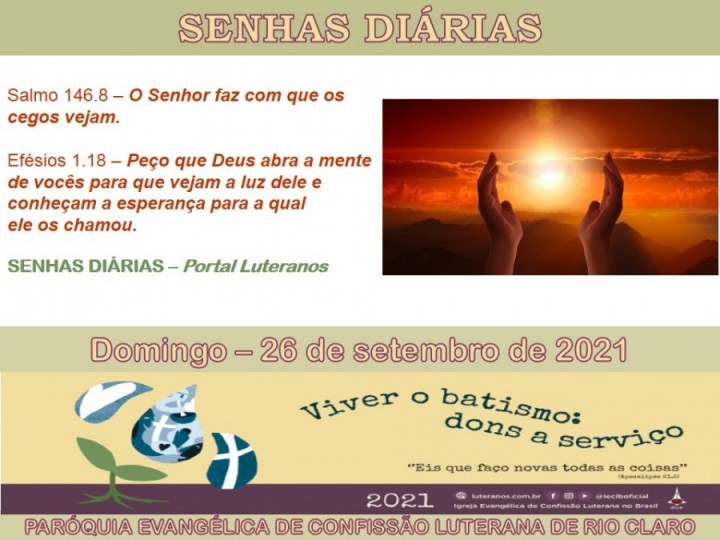 Senhas do dia - 26.09.2021