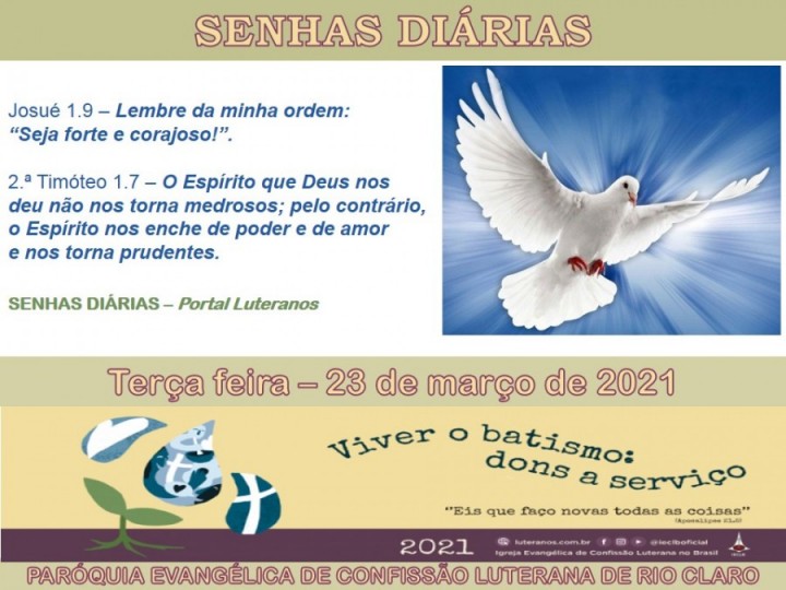 Senhas do dia - 23.03.2021