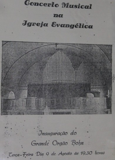 Reprodução do convite para concerto de inauguração do instrumenti