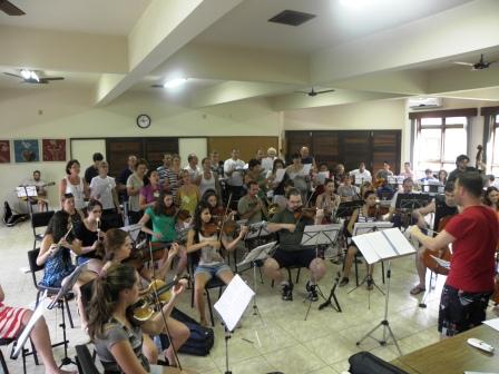 Ensaio dos participantes do Seminário