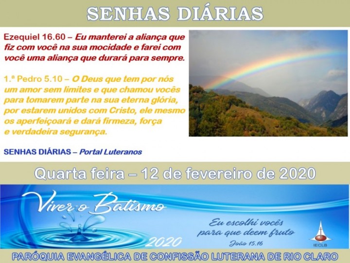 Senhas do dia - 12.02.2020