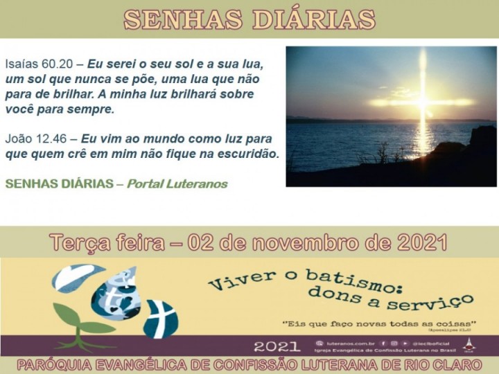 Senhas do dia - 02.11.2021