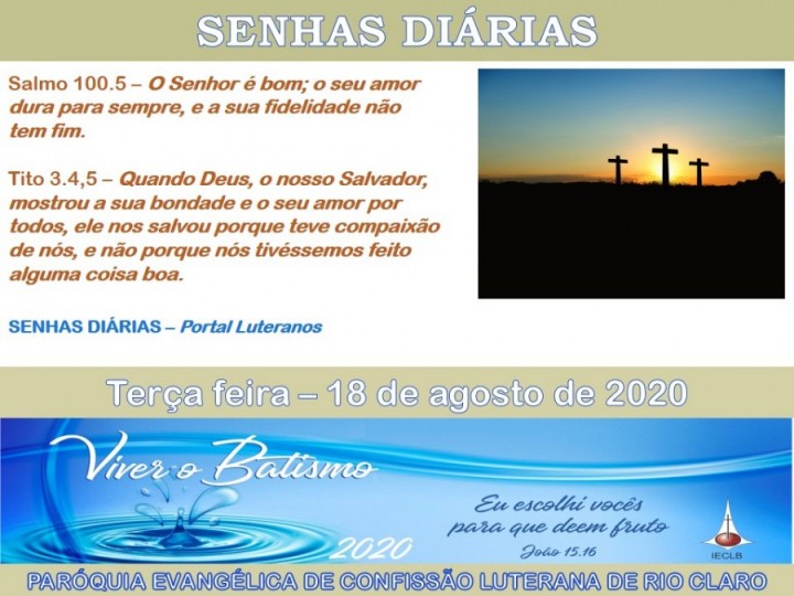 Senhas do dia - 18.08.2020