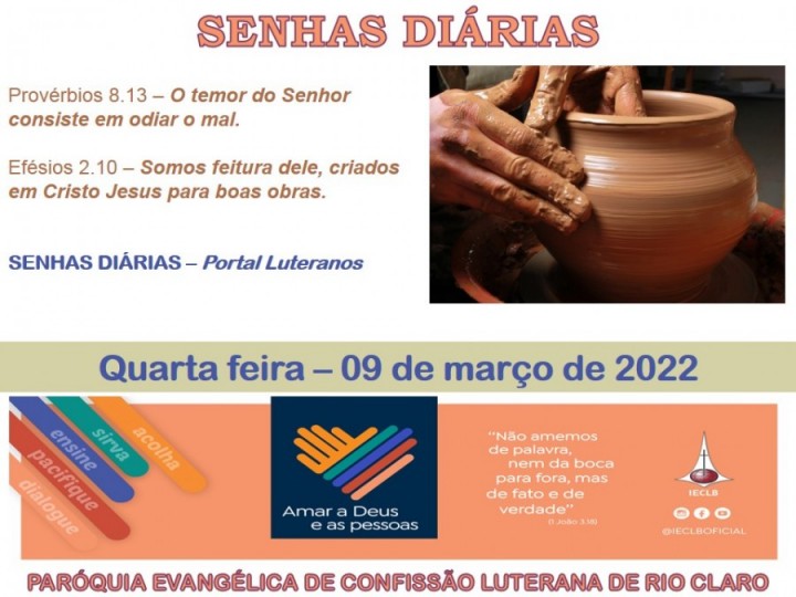 Senhas do dia - 09.03.2022