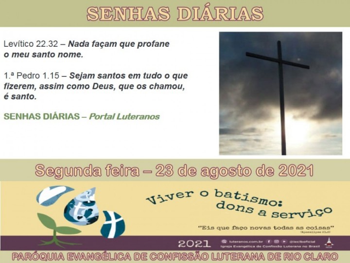 Senhas do dia - 23.08.2021