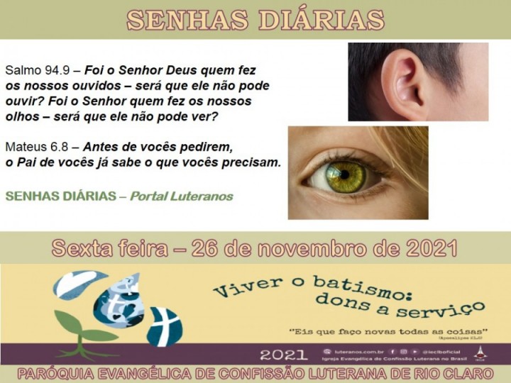 Senhas do dia - 26.11.2021