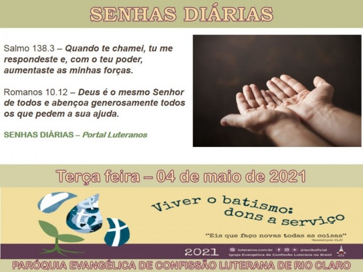 Senhas do dia - 04.05.2021