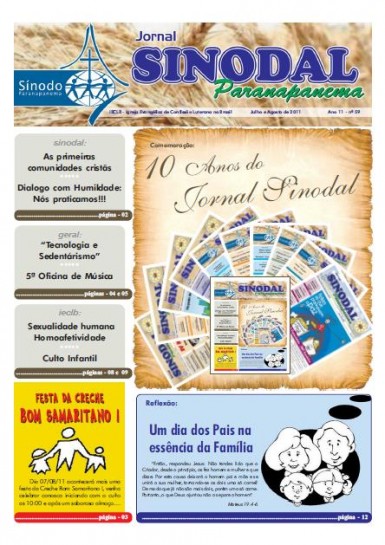 Jornal Sinodal Paranapanema - Ano 11 - Nº.  59 - Julho e Agosto 2011