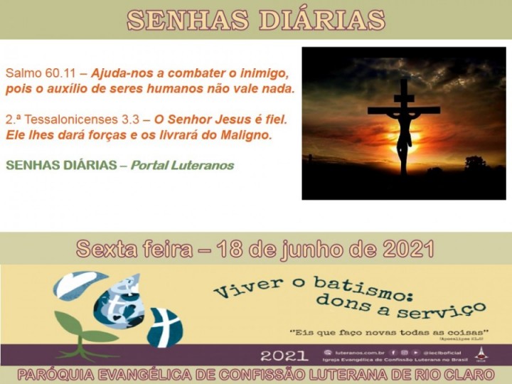 Senhas do dia - 18.06.2021