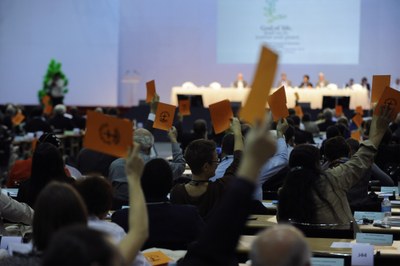 Votação na X Assembleia do CMI - Busan/Coreia