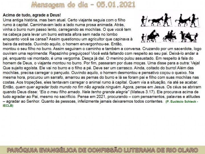 Mensagem do dia - 05.01.2021