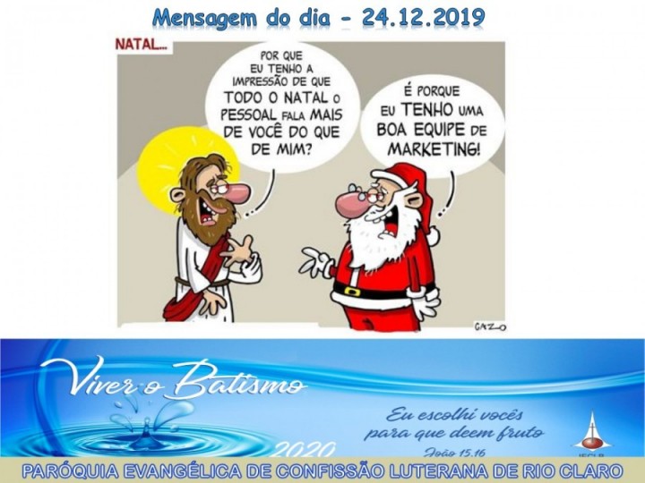 Mensagem do dia - 24.12.2019