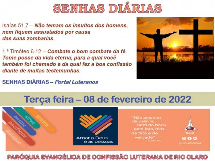 Senhas do dia - 08.02.2022