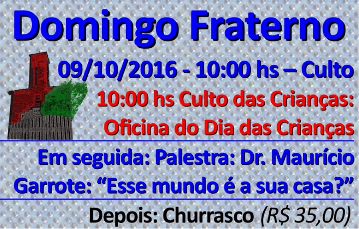 Domingo Fraterno 9.10.16 Panfletob