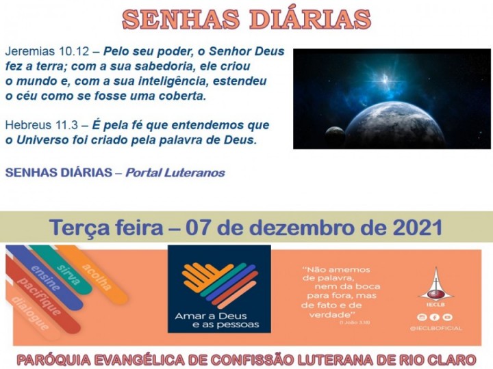 Senhas do dia - 07.12.2021