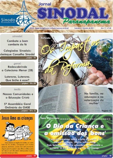 Jornal Sinodal Paranapanema - Ano 11 - Nº.  60 - Setembro e Outubro 2011