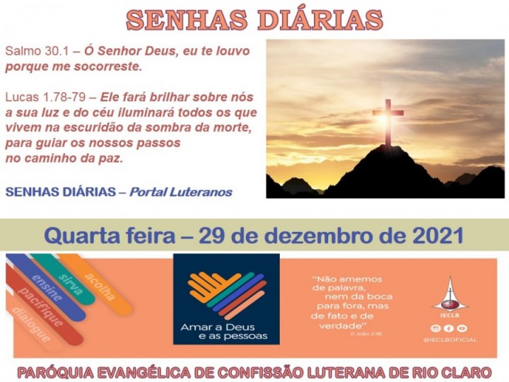 Senhas do dia - 29.12.2021