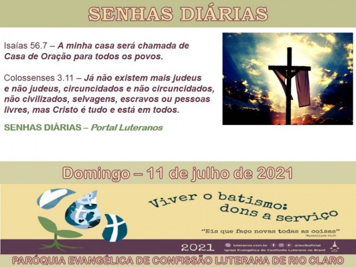 Senhas do dia - 11.07.2021